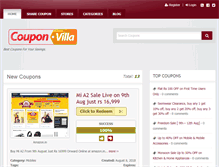 Tablet Screenshot of couponvilla.in